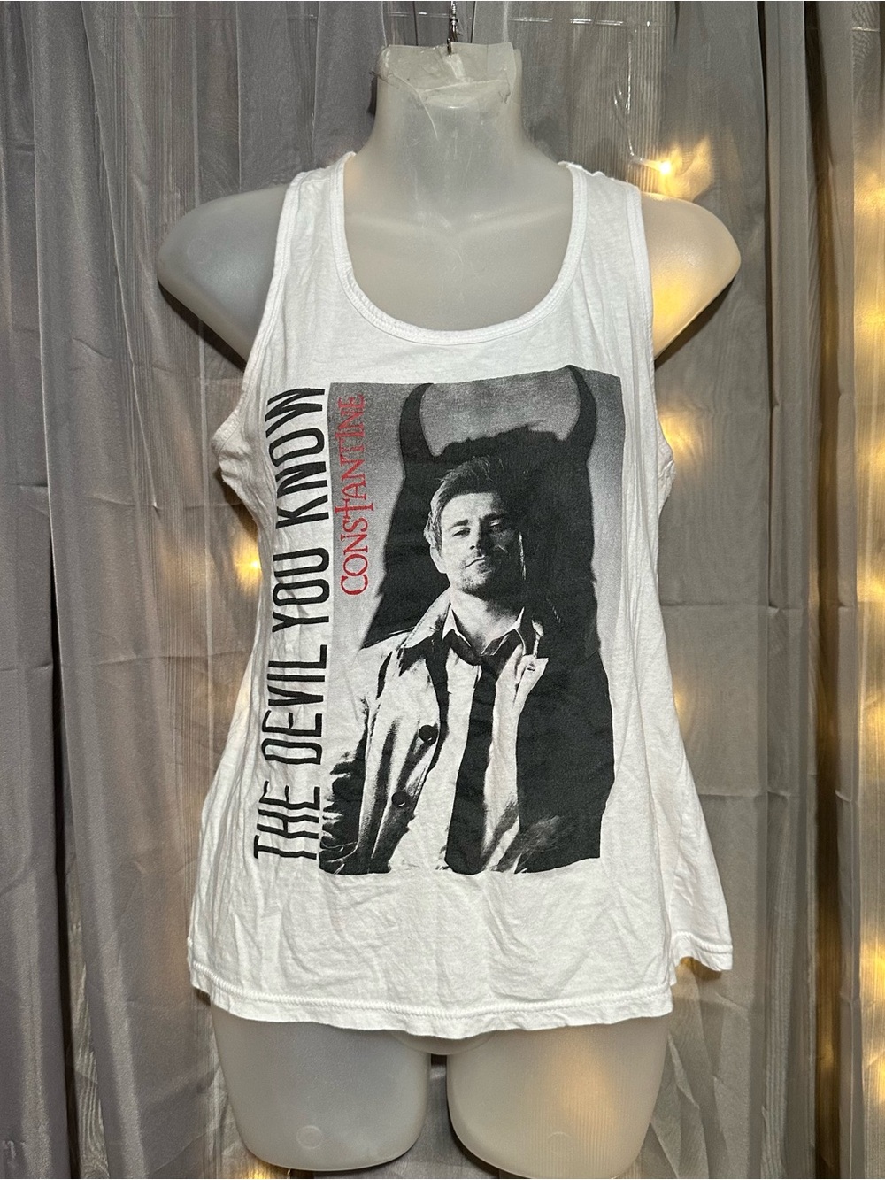 Constantine The Devil You Know Razor Back Tank DC Comics Sz S 100% Cotton